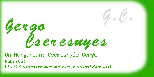 gergo cseresnyes business card